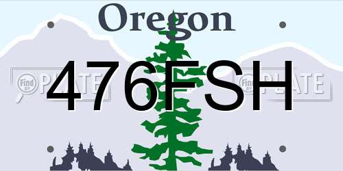 476FSH Oregon License Plate
