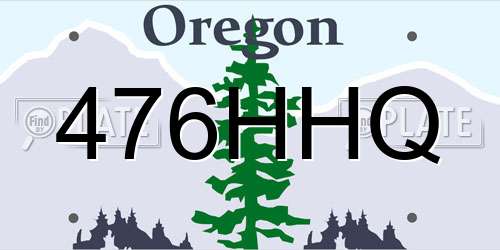 476HHQ Oregon License Plate