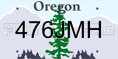 476JMH Oregon License Plate