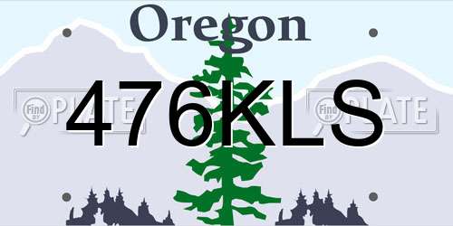 476KLS Oregon License Plate