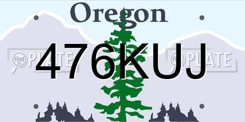 476KUJ Oregon License Plate
