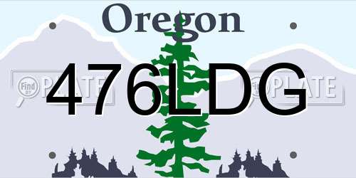 476LDG Oregon License Plate