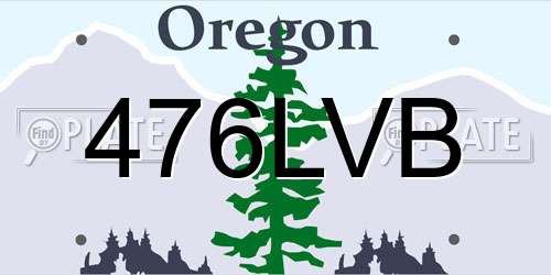 476LVB Oregon License Plate
