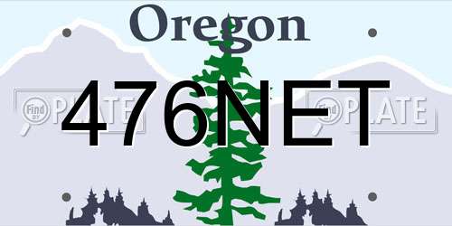 476NET Oregon License Plate