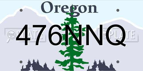 476NNQ Oregon License Plate