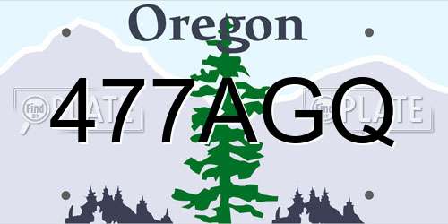477AGQ Oregon License Plate