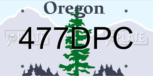 477DPC Oregon License Plate