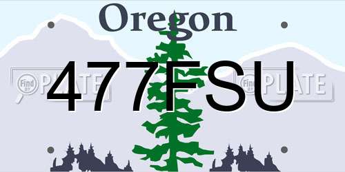 477FSU Oregon License Plate