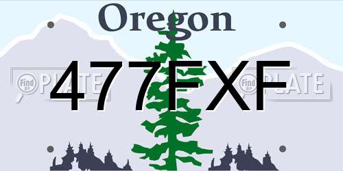 477FXF Oregon License Plate