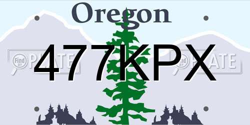 477KPX Oregon License Plate