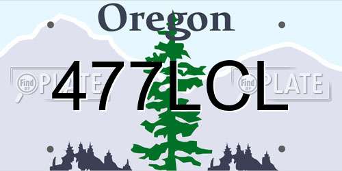 477LCL Oregon License Plate