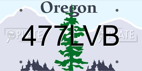 477LVB Oregon License Plate