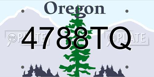 4788TQ Oregon License Plate