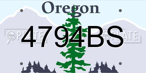 4794BS Oregon License Plate