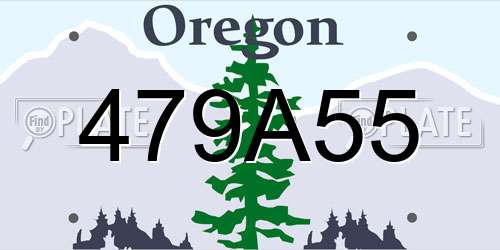 479A55 Oregon License Plate