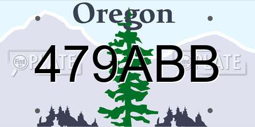 479ABB Oregon License Plate