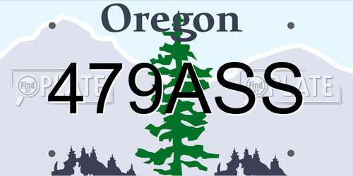 479ASS Oregon License Plate