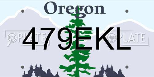479EKL Oregon License Plate