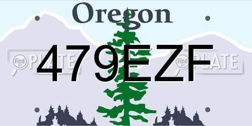 479EZF Oregon License Plate