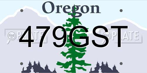 479GST Oregon License Plate