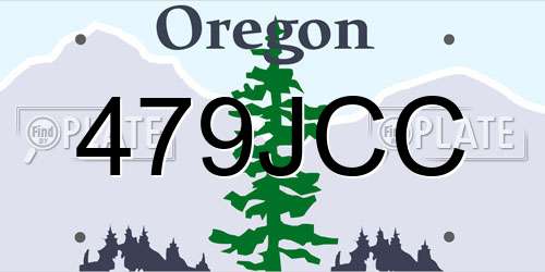 479JCC Oregon License Plate