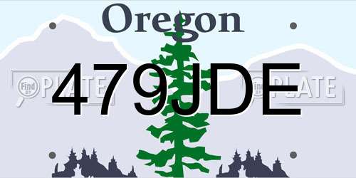 479JDE Oregon License Plate