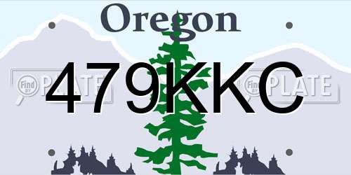 479KKC Oregon License Plate