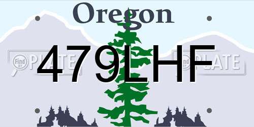 479LHF Oregon License Plate