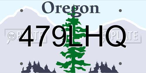 479LHQ Oregon License Plate