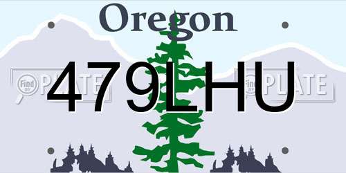 479LHU Oregon License Plate
