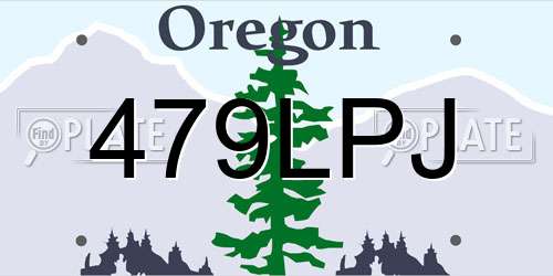 479LPJ Oregon License Plate