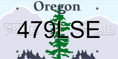 479LSE Oregon License Plate