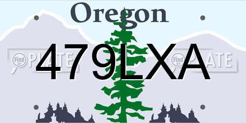 479LXA Oregon License Plate