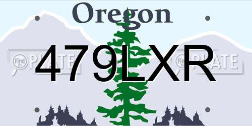 479LXR Oregon License Plate