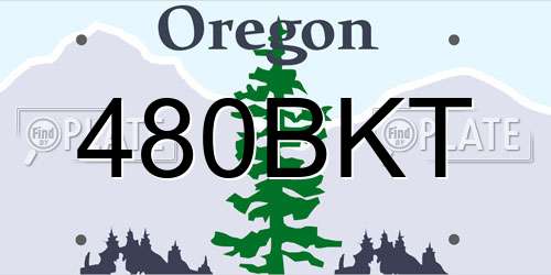 480BKT Oregon License Plate