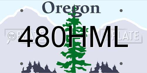 480HML Oregon License Plate