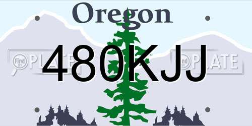 480KJJ Oregon License Plate