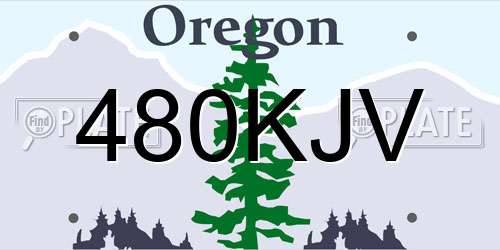 480KJV Oregon License Plate