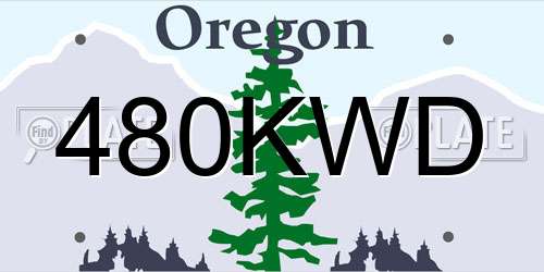 480KWD Oregon License Plate