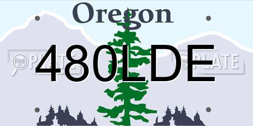 480LDE Oregon License Plate