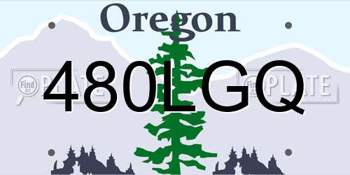 480LGQ Oregon License Plate