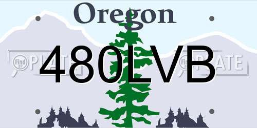 480LVB Oregon License Plate