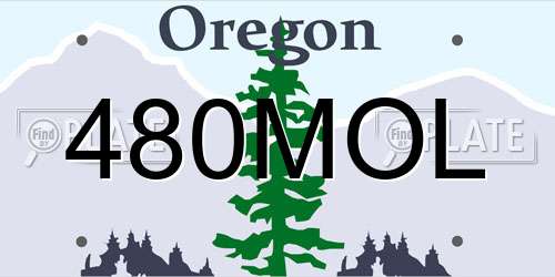 480MOL Oregon License Plate