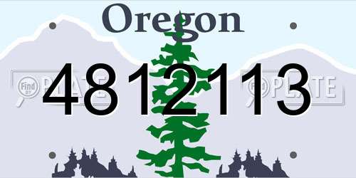 4812113 Oregon License Plate