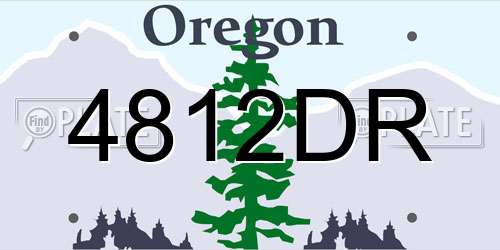 4812DR Oregon License Plate