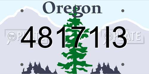 48171I3 Oregon License Plate