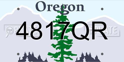 4817QR Oregon License Plate