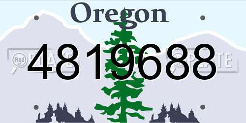 4819688 Oregon License Plate