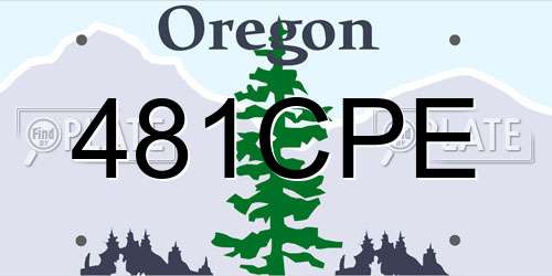 481CPE Oregon License Plate