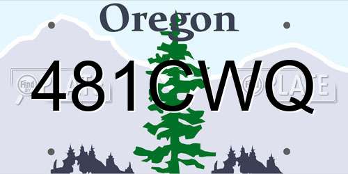 481CWQ Oregon License Plate